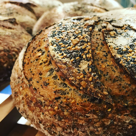Seed sourdough bread